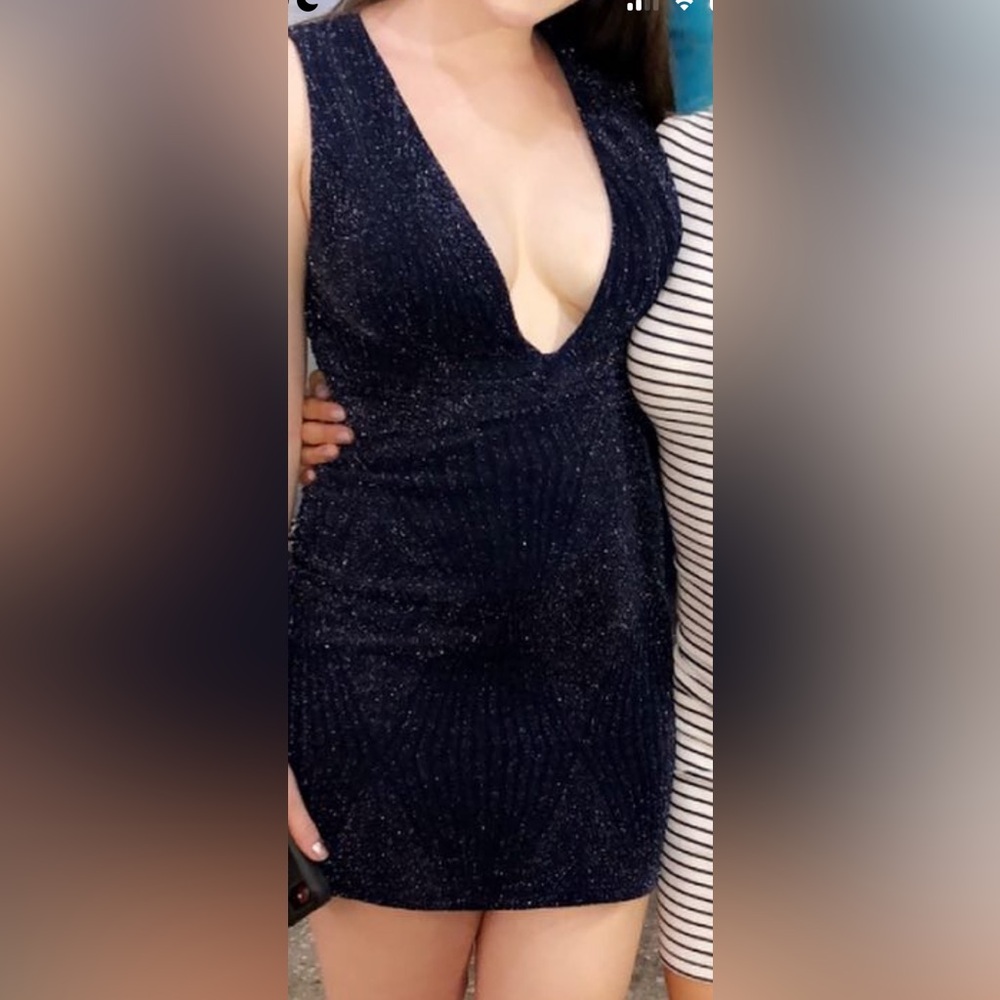 Charlotte Russe Sparkling Midnight Blue dress
